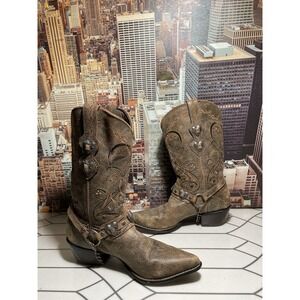 Durango Crush Heartbreaker Pointed Toe Cowboy  Womens Brown  Boots RD4155 Size 8